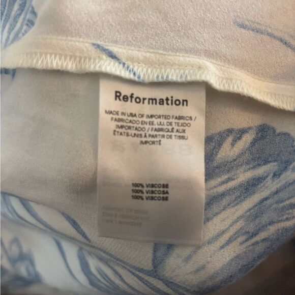 Reformation Frasier Dress in Lisse Blue Floral Size 14 - Picture 6 of 7
